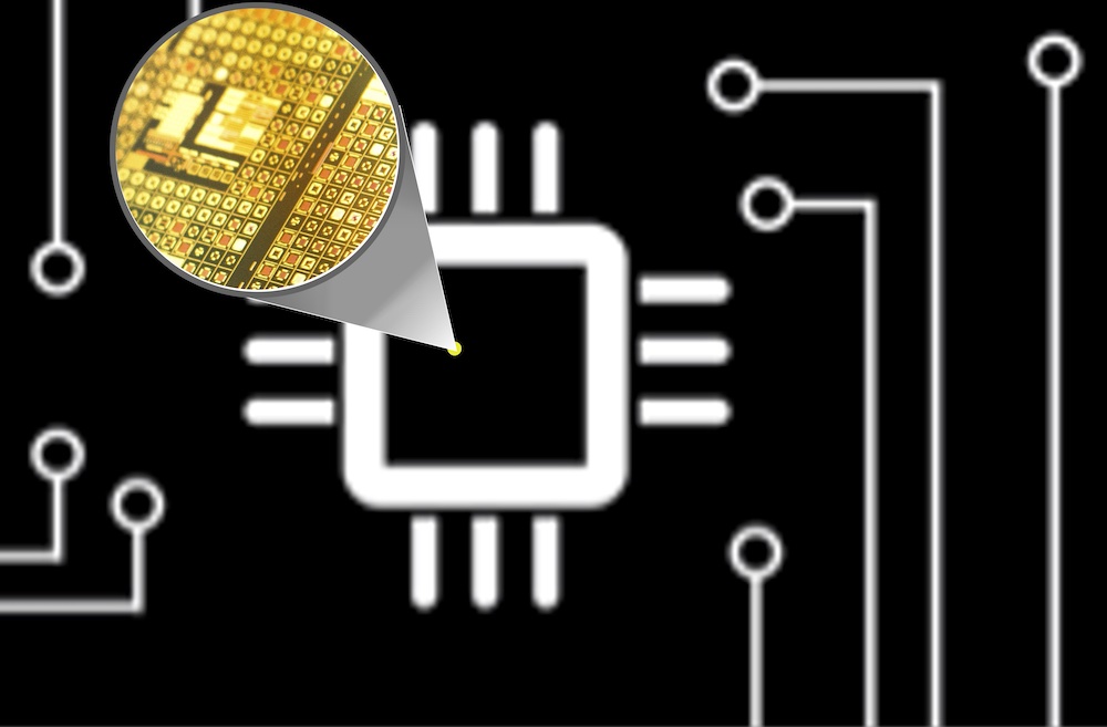 Course Logo showing magnified image of circuit on silicon wafet